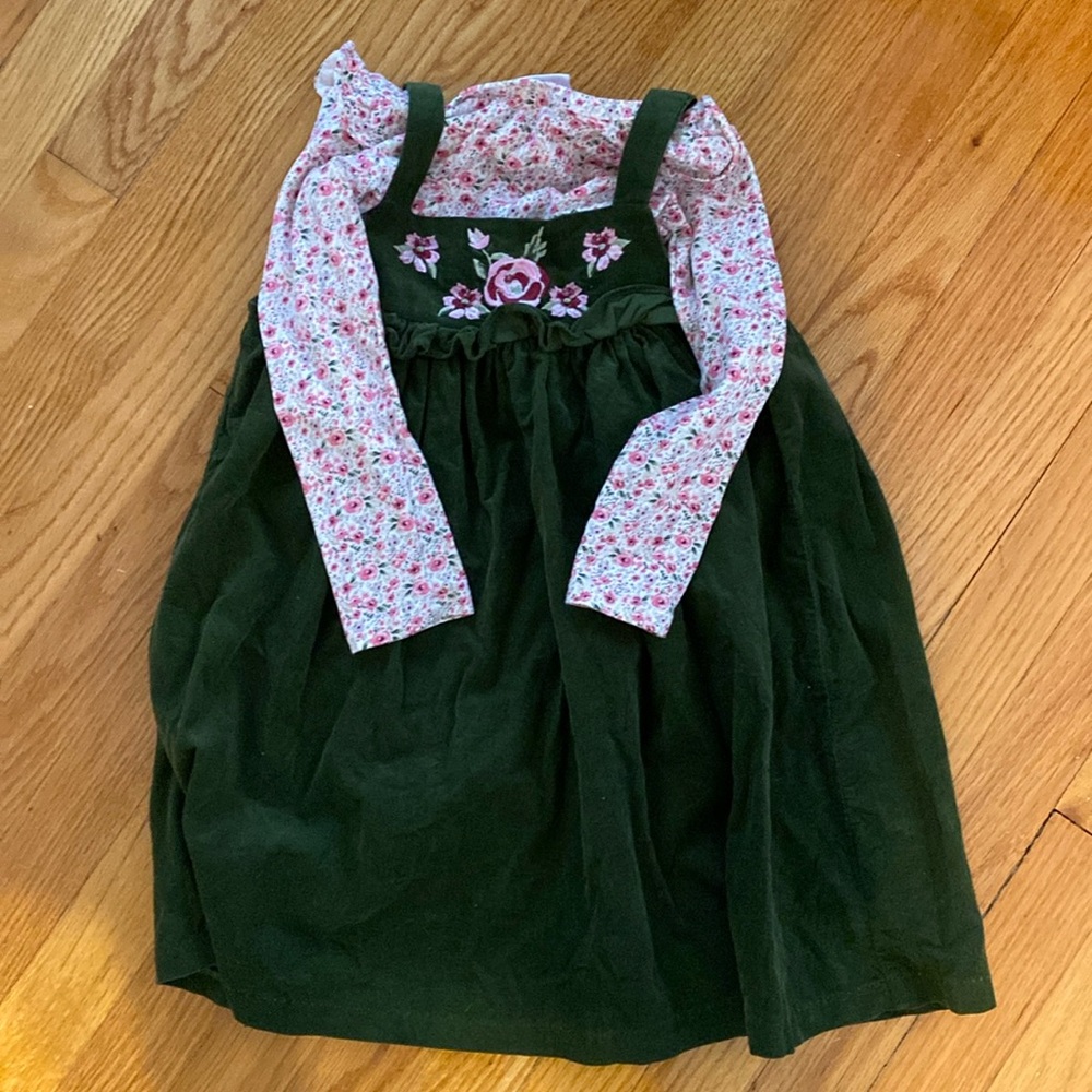 Corduroy Jumper with Matching Shirt